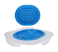 Naroote Cat Toilet Trainer Safe Plastic Step By Step Training System for Kitten Made From Pet-Friendly Material Perfect for Toilet Training - Blue/White