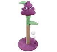 Naroote Cat Tree, Sisal Claw Minding Cat Climbing Frame Resistant to the Purple Shape of the Grape for Everyday for a Kitty