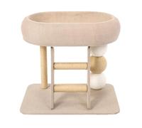 Naroote Cat Tree Tower with Bed, Climbing Frame Scratching Post Multi Functional Toy Vertical Structure Multi Functional Integration for Indoor Cats to Play Rest 23.03x15.55x18.50in