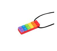 Naroote Chewing Pendant Necklace High Tensile Strength Silicone Teether Blue for Children with Sensory Seeking Needs (#1)