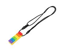 Naroote Chewing Pendant Necklace High Tensile Strength Silicone Teether Blue for Children with Sensory Seeking Needs (#5)