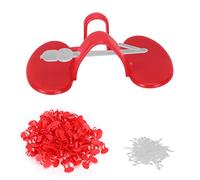 Naroote Chicken Peeper AntiPecking Eye Protector for Small Chicken, Prevent Pecking Feathers, Anus, Toes, and Eggs, 100pcs for Medium Coop (medium double beam)