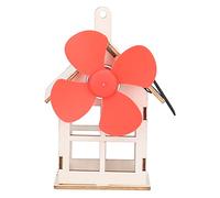 Naroote Children Science Solar Power Windmill Wooden House DIY Toy Improve Learning Interest Parent-child Interaction for Kids