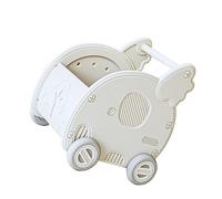 Naroote Children Shopping Cart, Kids Shopping Trolley Easy Moving Cute Large Capacity Lightweight Simple Design Plastic for Home (Dumbo)