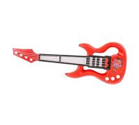 Naroote Children's Guitar, Portable Guitar Piano Plastic Toy Multifunctional Nice Colors Easy Playing Promote Learning Outdoors (Red)