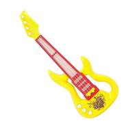 Naroote Children's Guitar, Portable Guitar Piano Plastic Toy Multifunctional Nice Colors Easy Playing Promote Learning Outdoors (Yellow)