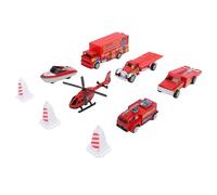 Naroote Children's Toys for Fire Trucks, Rescue Vehicle Set of 6 Cars for Fire -fighting Cars for the House (Red)