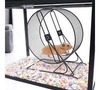 Naroote Chinchilla Exercise Wheel Stable Low Noise Multifunctional Nail Grinding Feature Squirrel Exercise Small Animal Wheel Enhances Indoor Activity for 8.3'' Iron Cage