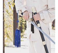 Naroote Chinese Taiji Sword Tassel Smooth Ice Silk Decorative Accessory for Kung Fu Enthusiasts, 2 Colors, for Kung Fu Gym, Personal Use (#2)