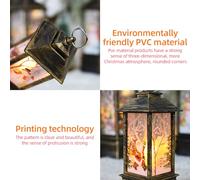 Naroote Christmas Outdoor Hanging Lantern Vintage Decorative Lighted Deer Snowman Small Wind Lamp for Party Home Xmas Tree Pendant Novel Props Light for Porch Events Bar (Small Red Santa Claus)