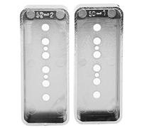 Naroote Chrome-Plating ABS Pickup Cover for P90 Soapbar Pickup, Musical Instrument Accessories for Guitarists, 2Pcs Silver 3.4 X 0.6 X 1.4in