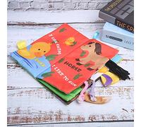 Naroote Cloth Book, Develop Imagination, Washable Cloth Book, , Cartoon Animal Tail, Odorless, Non-fading, for Early Education of Toddlers (Poultry model)