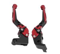 Naroote CNC 6061 Aluminum Alloy Folding Clutch Levers for YZF R1 R6 R6S Motorcycles Adjustable Brake Handles 1 Pair (Red)