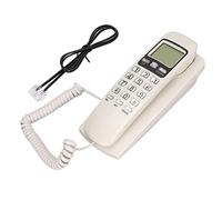 Naroote Corded Telephone, Flash Function Calendar LCD Display Classic Style Ringer Sound Selectable KX-T777CID Corded Phone for Home (White)