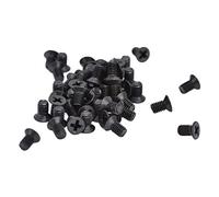 Naroote Counter Sunk Black Galvanized Machine Screw Kit for Safe Installation and Removal, 50Pcs A2-70 Countersunk Cross Screws Assortment for High Accuracy Machines (M3*5)