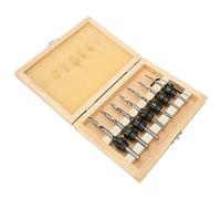 Naroote Countersink Drill Bits Set High Carbon Steel Excellent Cutting Performance for Woodworking Easy to Use Fits Bench Hand Drills 7Pcs + 1Pc Wrench