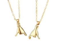 Naroote Creative Pinky Swear Couple Necklace Set, Hook Design Necklace for Valentine's Day, Ultimate Romance Expression,Perfect Him and Her (Naroote1obdntiea6-10327295)