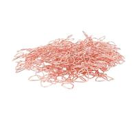 Naroote Cute Paper Clips for Office and School, Bow Shape Anti Rust Metal Paperclips, 100pcs Planner Clips, Lightweight and Portable (Rose Gold)