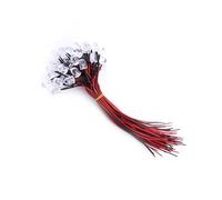 Naroote DC 9-12V 50pcs Diffused LED Diodes, Flexible Cable Pre-wired LED, Water Clear 3/5/10mm Industrial for Hobby Lighting Toys (10mm)