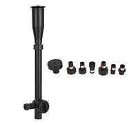 Naroote Decorative Outdoor Black Aquarium Fountain Kit, Solar Powered with 2 Fountain Connectors, Suitable for Large Aquarium, Pond, Pool, Garden