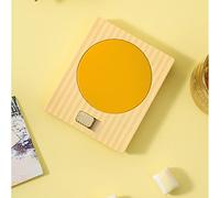 Naroote Desk Cup Warmer 2 Temperature Universal Electric Cup Warmer For Any Size On The Go (Yellow)