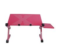 Naroote Desktop Laptop Stand, Adjustable Height Portable Riser for Home (Pink)