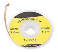 Naroote Desoldering Braid Wire Efficient Solder Wick for PCB Soldering Remover, 1.5m 3.0mm Desoldering Wick Suitable for PCB, Computer Motherboard, Phone Board - Copper