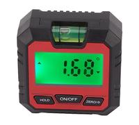 Naroote Digital Angle Gauge Protractor, Digital Level Box Accurate Measurement Data Lock Function Angle and Slope Conversion ABS Portable for Carpentry (Red)