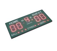 Naroote Digital Baseball Scoreboard, Bright Adjustable Brightness Electronic Scoreboard, 5 Digit LED Light Digital Score Keeper with Remote Control, Ideal for Baseball Games