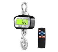 Naroote Digital Crane Scale, 2200lb Aluminium Alloy Crane Scale with Lcd Backlight & Remote Control Design, Multi Functional Portable Weighing Device for Travelling Farming Fishing