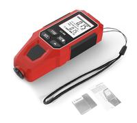 Naroote Digital Thickness Gauge Reliable Ferrous Non-Ferrous Coating Tester for Vehicle Industrial Quality Inspection (Red)