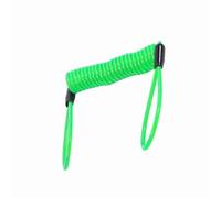 Naroote Disc Lock Reminder Cable Secure Spring Coil for Motorcycle Anti-theft Alarm Security, 1.25m Long, 2 Looped-ends, Suitable for Brake Safety, Lightweight (Fluorescent Green)