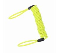 Naroote Disc Lock Reminder Cable Secure Spring Coil for Motorcycle Anti-theft Alarm Security, 1.25m Long, 2 Looped-ends, Suitable for Brake Safety, Lightweight (Yellow)