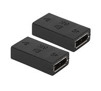 Naroote Displayport Coupler Portable Lightweight Displayport Extender for Computer Desktop Monitor Black 2 Units