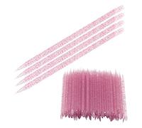 Naroote Disposable Nail Cuticle Pusher Effective 100pcs Cleaning Sticks for Manicure Pedicure Makeup Artists, Plastic 9.5 X 0.4cm (Purplish Red)