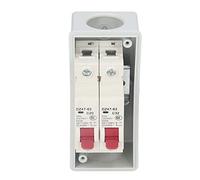 Naroote Distribution Box, IP65 2 Way Flame Retardant MCB Distribution Case, Miniature Circuit Breaker Box, Ideal for Electrical Protection (20A 32A)