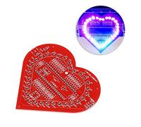 Naroote DIY Heart Shaped Light Kit, Colorful Electronic Circuit Board with Professional Chip Set, Precise Incisions for Easy Installation