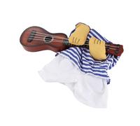 Naroote Dog Guitar Costume, Comfortable Cute Guitarist Star Player Funny Pet Casual Clothes (XL)