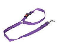 Naroote Dog Safety Seatbelt Adjustable Headrest Strap for Car Travel Nylon Reflective 45-65cm (Purple)