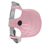 Naroote Dog Sunhat Baseball Cap Adjustable Chin Strap Cotton Fabric Puppy Sun Protection Pink Pet Hat for Small Medium Large Dogs (L)