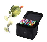 Naroote Double Tip Markers, 80 Colors Fine Double Nib Art Markers for Drawing Design with Natural Saturated Color Mixing, Ideal for Beginners Professionals Classroom Office Home Use