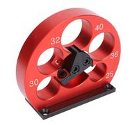 Naroote Dowel Maker Jig Kit Drill Milling Aid Power Drill Dowel Cutter 5 Precise Machined Holes 25mm 30mm 32mm 36mm 40mm Solid Aluminum Alloy w/Replaceable Carbide for Furniture