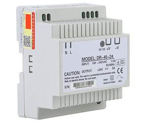 Naroote DR 45 24 Din Rail PSU, 45W AC DC Switching PSU, Industrial Power Source with Overload, Overcurrent & Overvoltage Protection, Ideal for Lighting Equipment, Industrial Control &