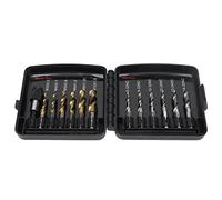 Naroote Drill And Tap Set, Combination Drill Tap Bit Set 1/4in Combined Bit HSS Ti Plated US System Pure Fast Change Adapter