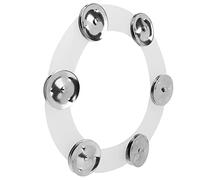 Naroote Drum Cymbals Hi Hat Tambourine with Bright Jingle Sound for Drummers - Silver/Gold, 7.5in/4.7in (Silver)