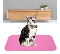 Naroote Durable Non Slip Rubber Mat Easy to Clean for Pet Grooming Bathing Table 22.4x14.9 Inch Safe Material Pink/Purple/Green (Pink)