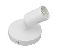 Naroote E26 E27 Wall Lamp Holder Durable Adjustable Base for Bedroom Living Room Lighting Fixture 85-265V (White)