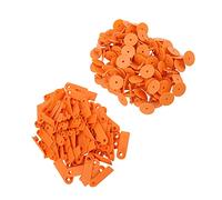 Naroote Ear, 100pcs Durable Soft TPU for Livestock (Wordless orange