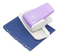 Naroote Edger Border Craft Punch for Projects, 9 Types of Flowers Puncher for Scrapbooking, Compact Design, ABS & Zinc Alloy, 12 X 8.7 X 5.2cm (07 Flourish Pattern)