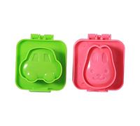 Naroote Egg DIY 6Pcs Set, Bear Fish Car Star Heart Shape Rice Sushi Fondant Cake Decorating Tool with Food Grade PP Plastic, Ideal for Kids Lunch Box